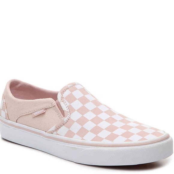 Vans Shoes - Pink and white checkerboard vans